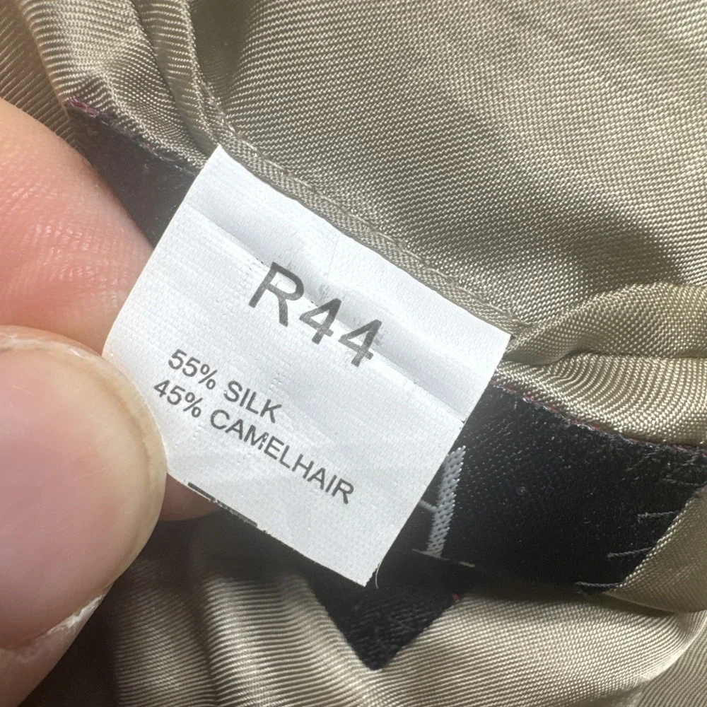 Jos A Bank mens beige camel‎ hair silk blazer sport coat classic fit 44R